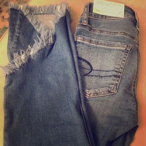 American Eagle 00 Hi-Rise Jegging Crop Jeans NWY